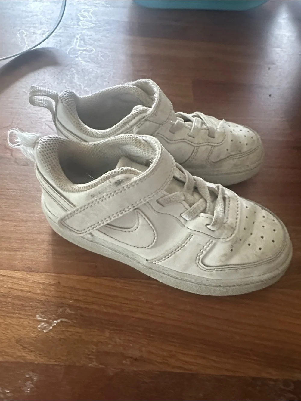Nike Kids White Velcro & Lace-Style Sneakers